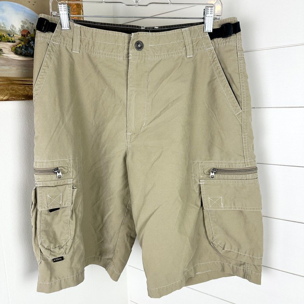 Kuhl Dry Cargo 12 Inch Hiking Shorts Size Medium Khaki Outdoors Utility Gorpcore